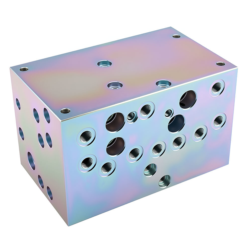 Custom CNC Steel Hydraulic Manifold Solutions High Strength Blocks for Excavators and Construction Vehicles