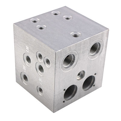 آلومینیوم دریچه هیدرولیک Manifold بلوک CNC تورینگ فریزینگ برای ماشین آلات صنعتی