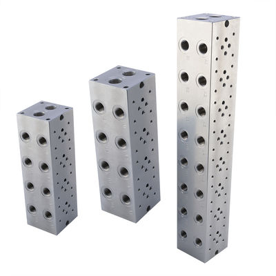 آلومینیوم آلیاژ Al6061 هیدرولیک سیلندر دریچه بلوک CNC ماشینکاری Manifold بلوک